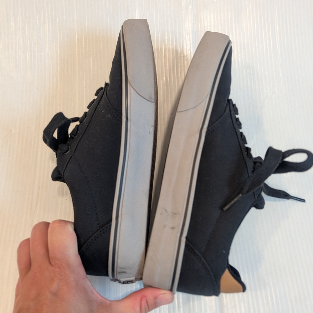 VANS Men's Atwood Deluxe Black Canvas Lowtop Sneakers Skate Shoes Size 8 - Picture 7 of 11